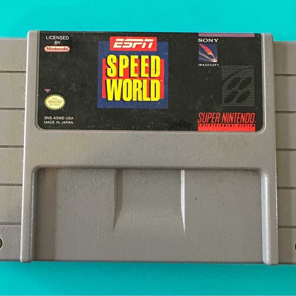 ESPN Speed World Super Nintendo Game - Gray